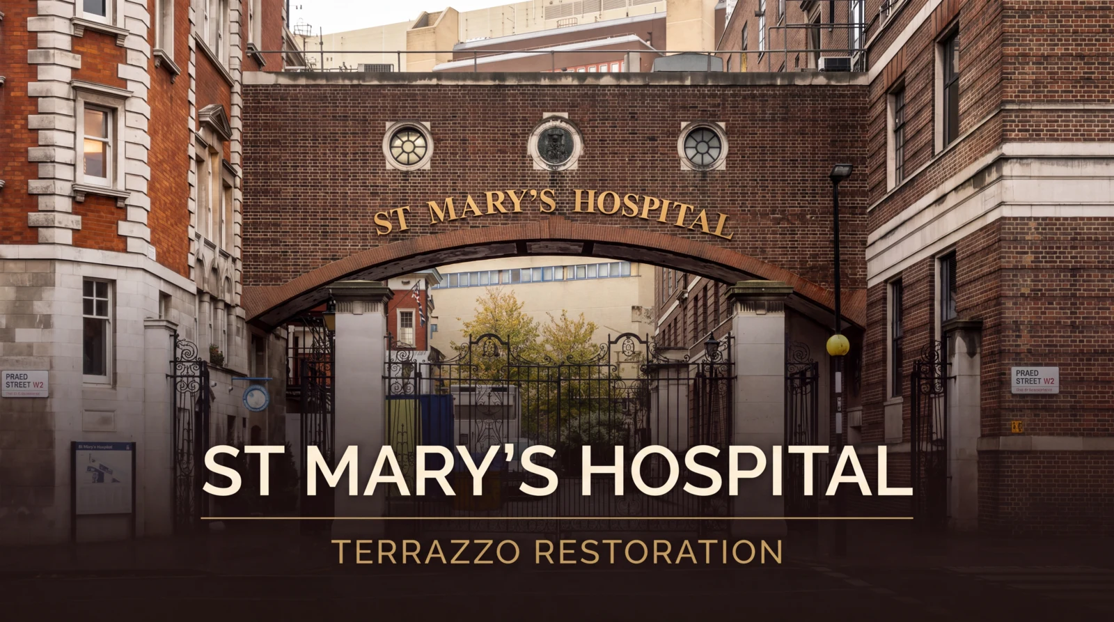 St Mary’s Hospital entrance — terrazzo floor and stair restoration project