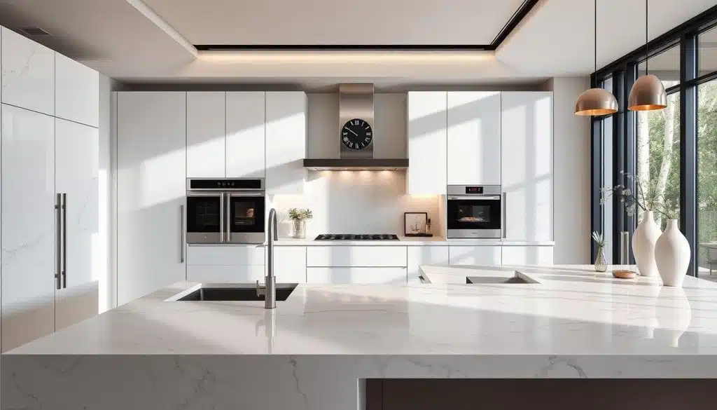 Elegant Quartz and Marble Countertops