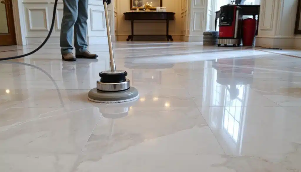 Professional marble floor restoration