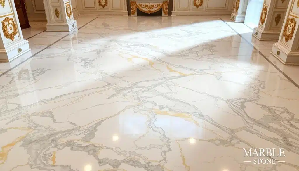 luxurious marble tiling