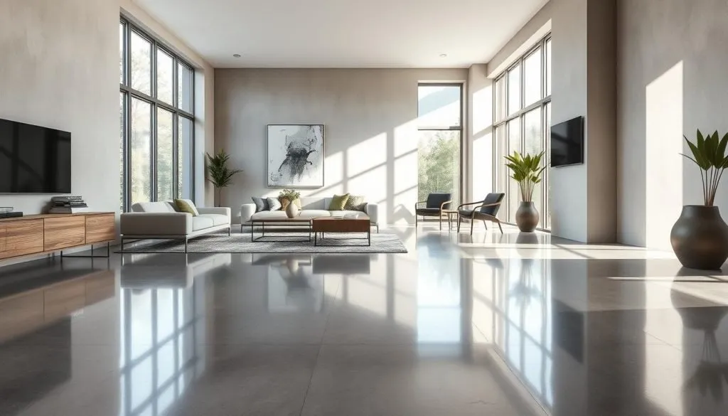 polished concrete floor