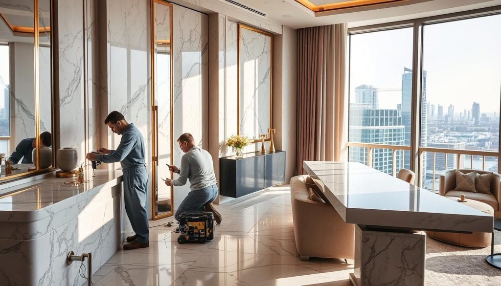 professional marble restoration canary wharf