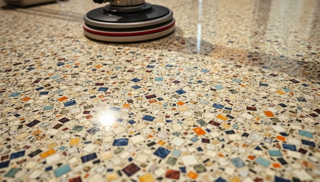 terrazzo floor polishing