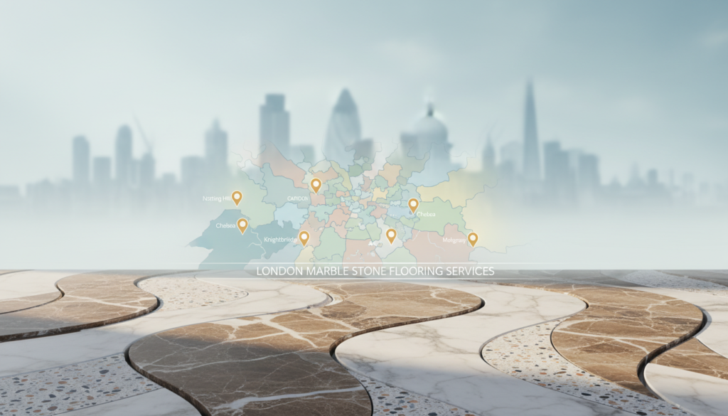 Central London flooring services coverage map