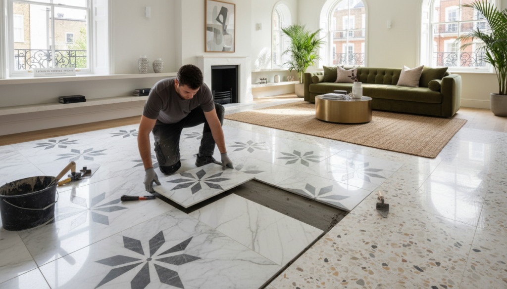 marble floor installation Fitzrovia specialist