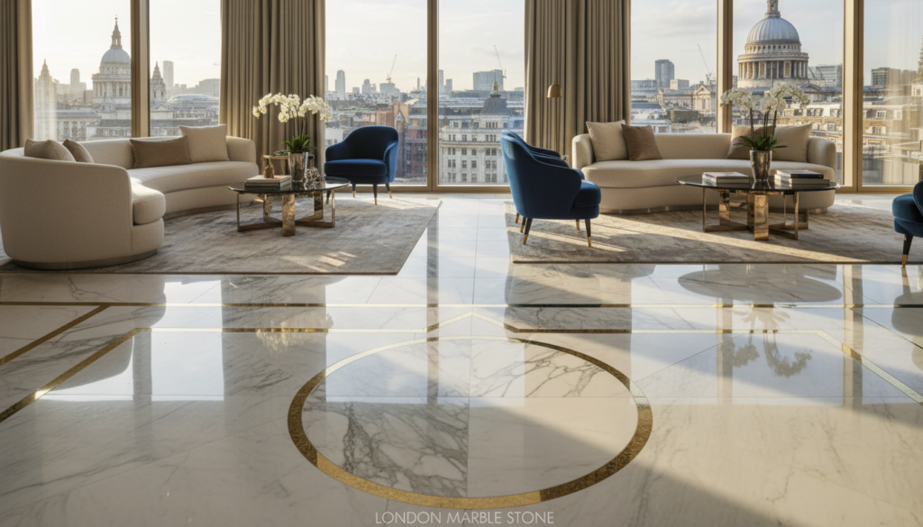 marble flooring City of London installation