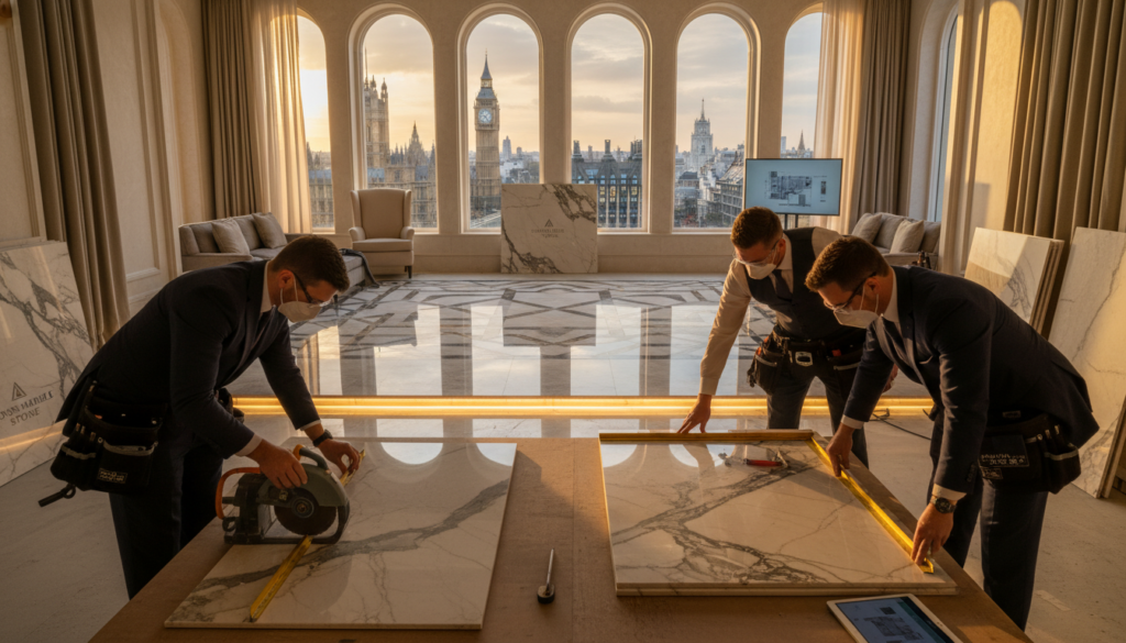 professional fitting procedure for marble flooring installation