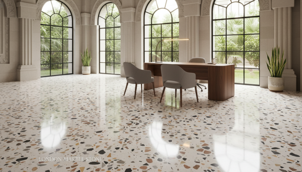 terrazzo floor Temple