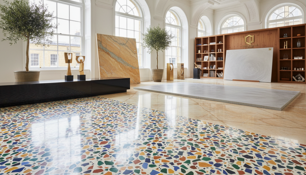 terrazzo flooring Soho comparison with other materials