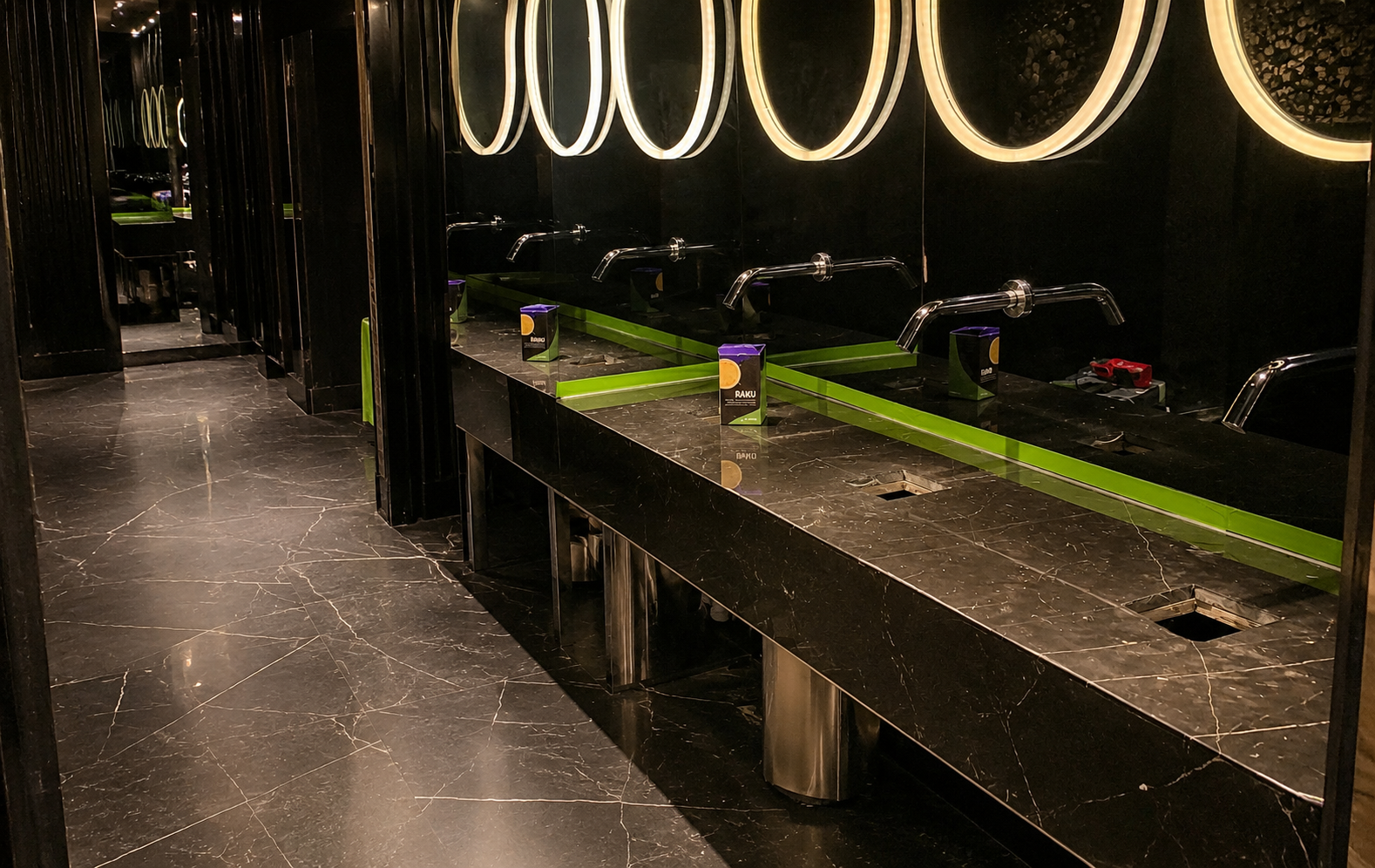 Luxurious Marble Bathroom With Neon Accents - London Marble Stone