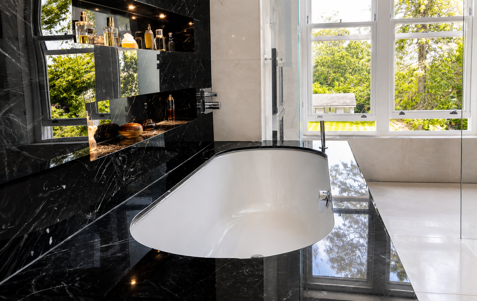 Black Marble Floor Cleaning - London Marble Stone
