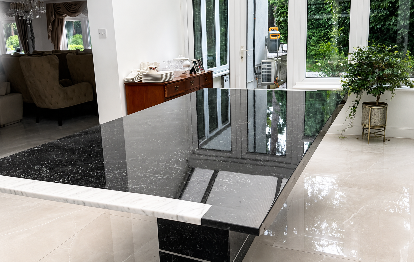 Black Marble Table Cleaning - London Marble Stone