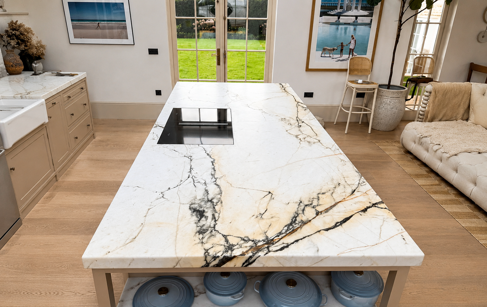 Calacatta Marble Worktop Polishing - London Marble Stone