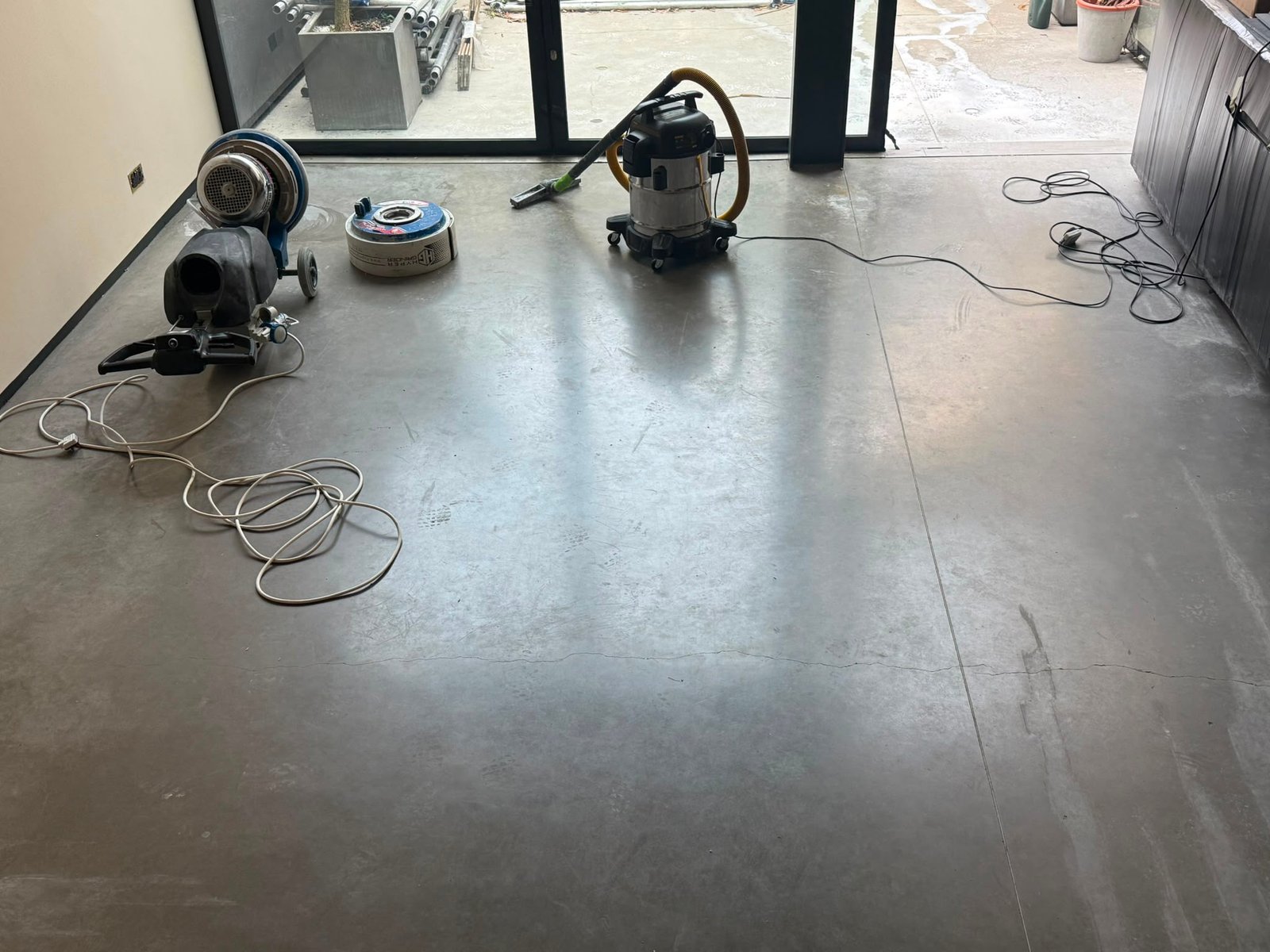 Concrete Floor Polishing Before - London Marble Stone