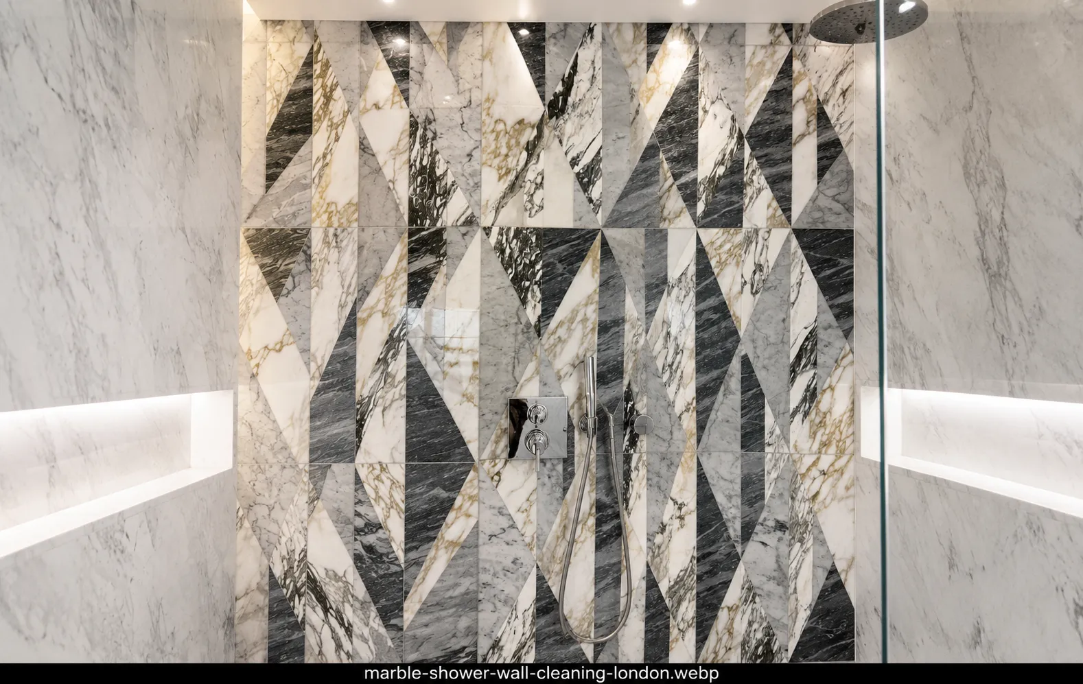 Marble Shower Wall Cleaning
