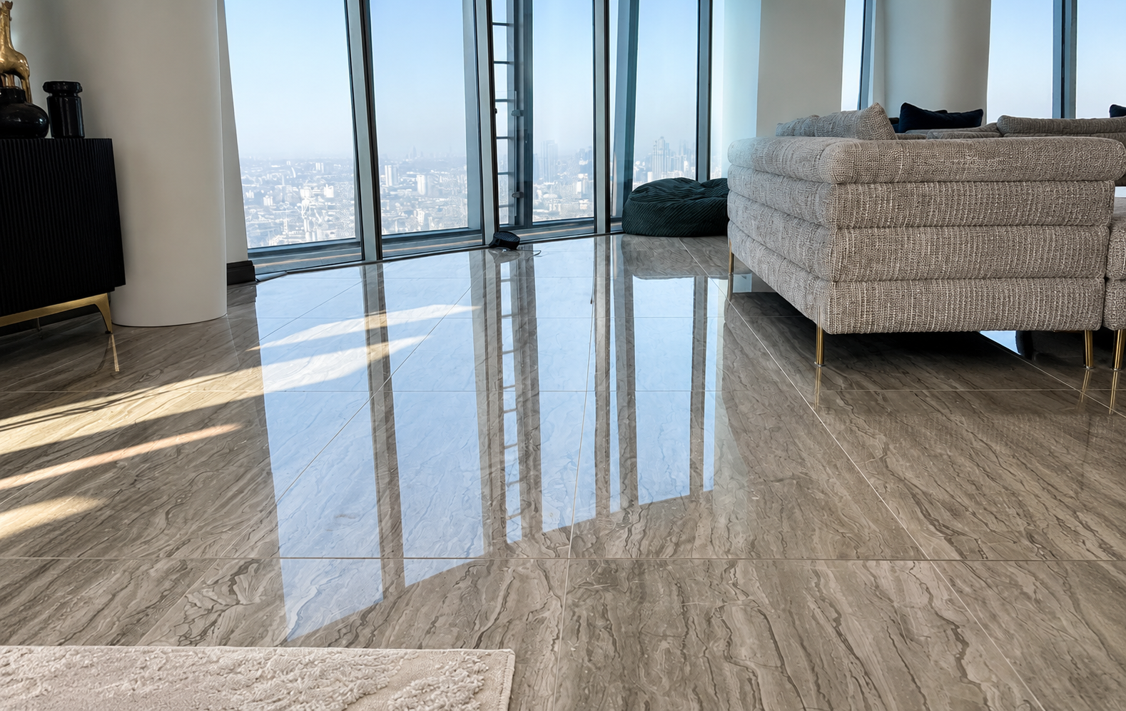 Polished Porcelain Tile Cleaning - London Marble Stone